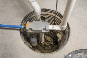 high tech sump pump install