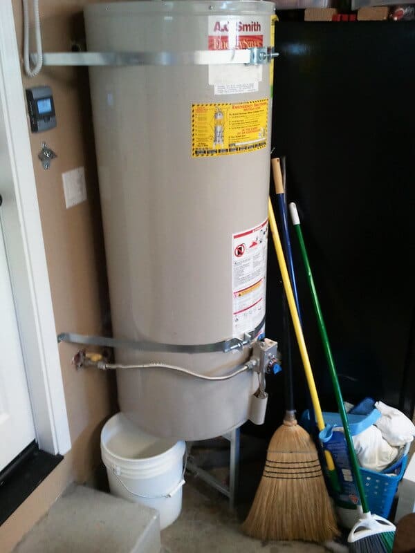 old leaking water heater