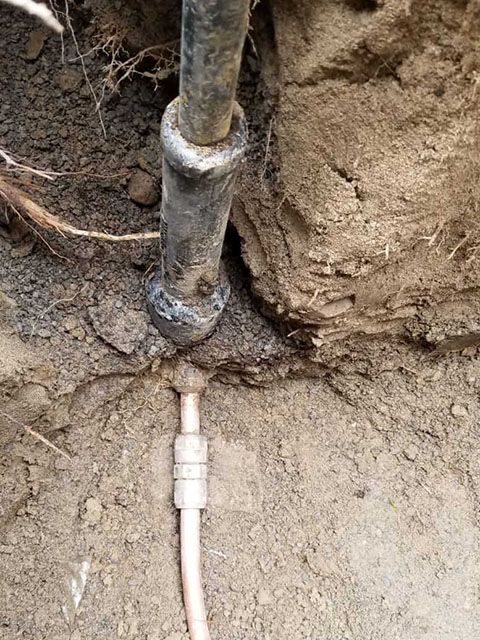 main water line being upgraded to three quarters of an inch