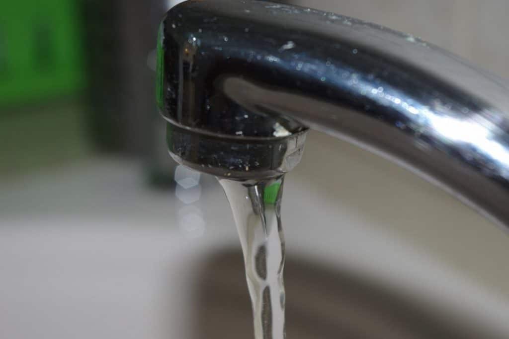 faucet with water trickling