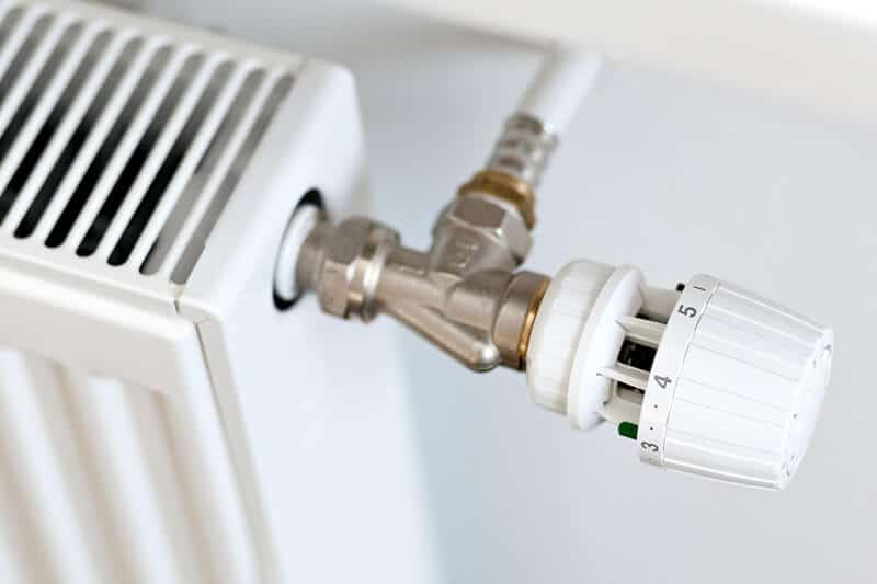 installed hot water radiator dial