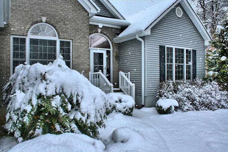 house that has had plumbing work done in during the winter