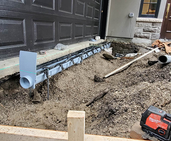 drain job site