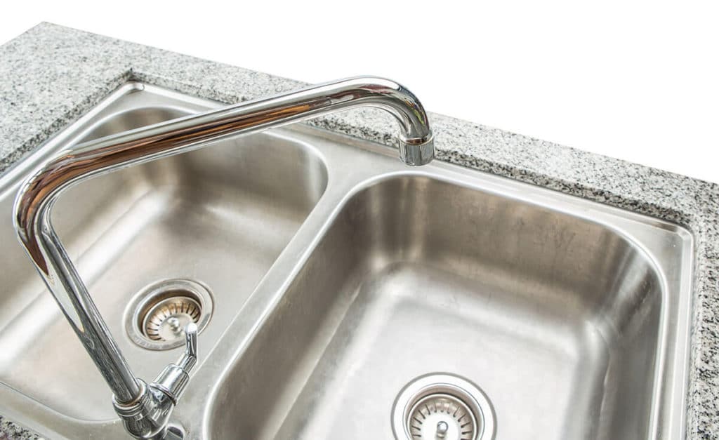 installing double kitchen sink