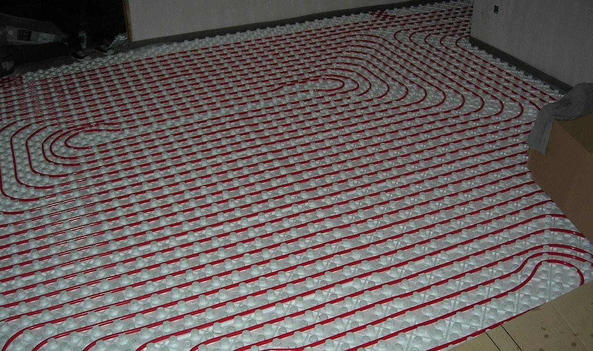 installed radiant in floor heating