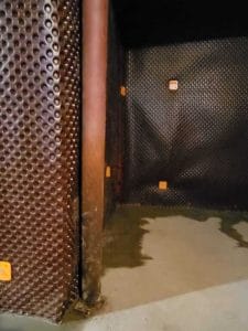 Shanty Bay Interior Waterproofing membrane on wall