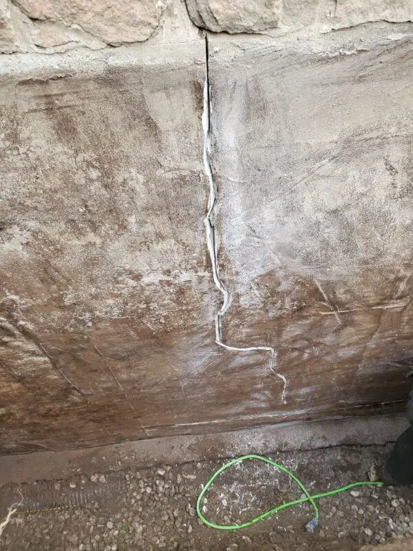 crack repair in basement foundation project in Stouffville