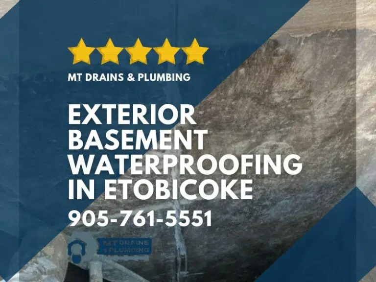 exterior basement waterproofing project in Etobicoke