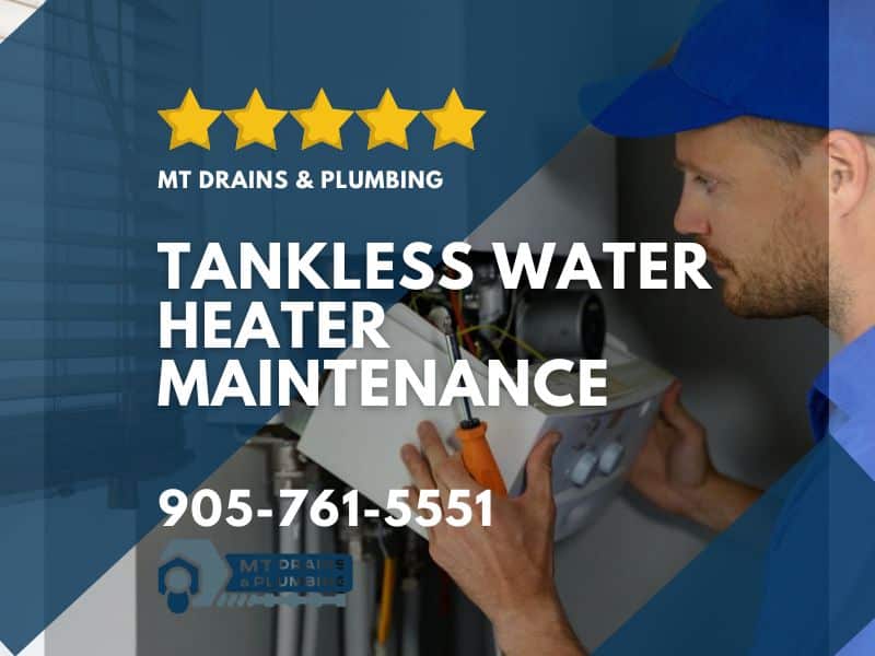 man performing maintenance on water heater