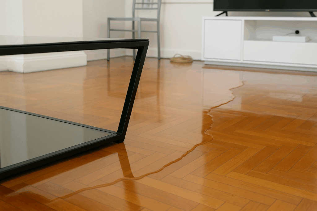 Leak water through the floor