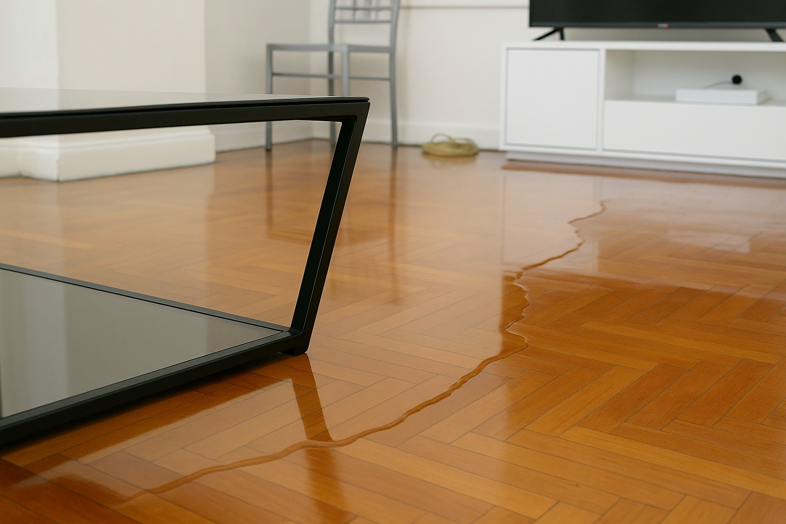 Leak water through the floor