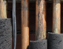 pipes with insulating foam around them to prevent frozen pipes