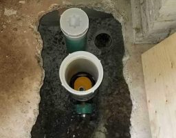 installed ball float backwater valve