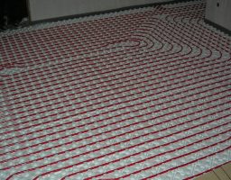 installed radiant in floor heating