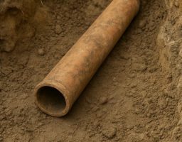 old-clay-pipe-getting-replaced