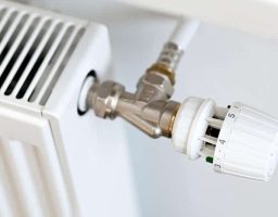installed hot water radiator dial