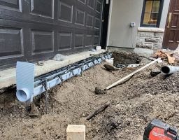 trench-drain-garage-toronto-image-2 drain job in progress
