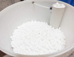 salt blocks in newly installed water softener