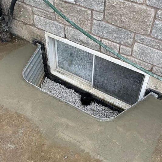 Window well and drainage installed in Toronto